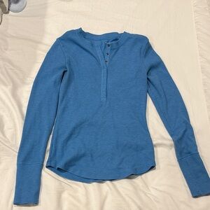 American Eagle Outfitters Blue Henley Top